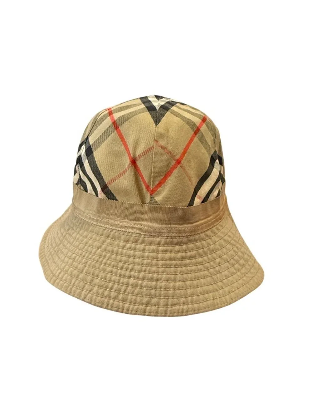 Burberrys Kids Nova Check Bucket Hat Beige 20